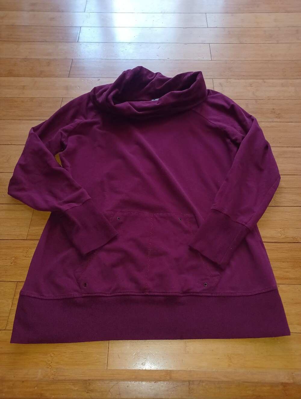 Relaxed Cowl-Neck Tunic Sweatshirt